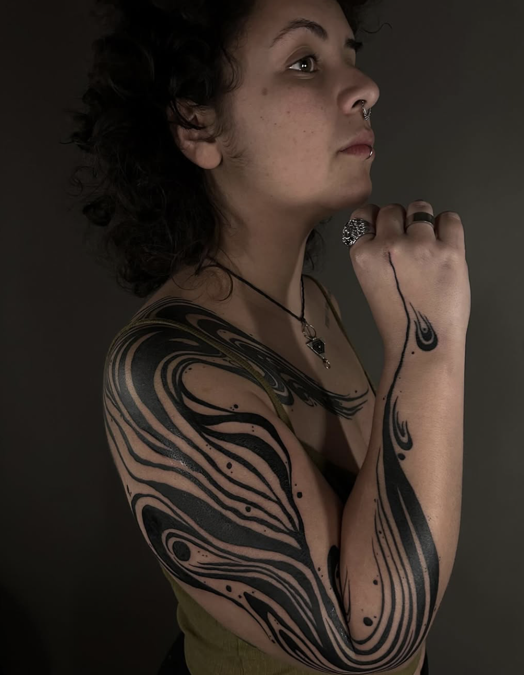 Air — light, airy abstract tattoo composition